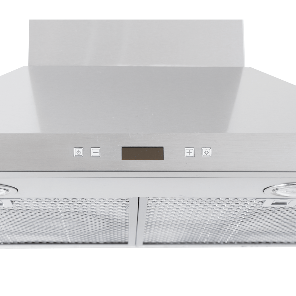 The Proline PLFW 520 Range Hood has a sleek look, front controls, vent filters, and is convertible. ProlineRangeHoods.com.