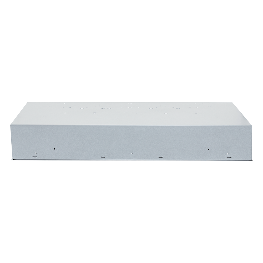 Proline PLGL 185 Insert Slim Range Hood: 430 stainless steel, gray finish, 600 CFM, 28"/34"—ProlineRangeHoods.com.
