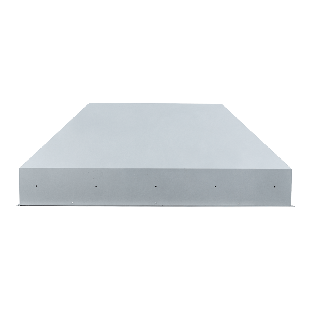 PLGL PROV Outdoor Range Hood Insert (28"-58") in stainless steel shown front view; ProlineRangeHoods.com.
