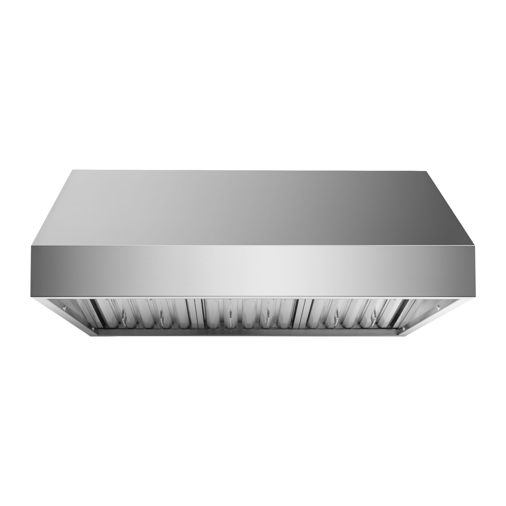 Stainless steel PLGW BBQ ULTRA UC HE under cabinet range hood from ProlineRangeHoods.com with baffle filters and blowers.
