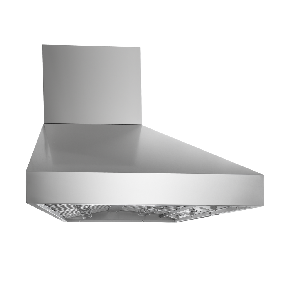Proline Range Hoods stainless steel wall mount outdoor hood, 2400 CFM, internal filters. ProlineRangeHoods.com.