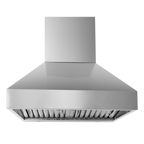 Front view of Proline PLJW 104 Range Hood in stainless steel, 1200 CFM, outdoor-rated, at ProlineRangeHoods.com.