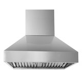 Front view of Proline PLJW 104 Range Hood in stainless steel, 1200 CFM, outdoor-rated, at ProlineRangeHoods.com.