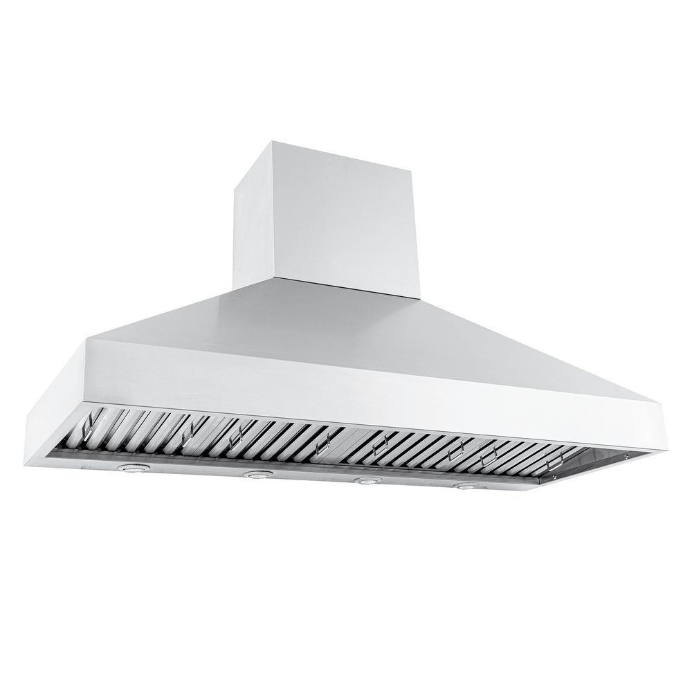 Proline PLJW 104 outdoor range hood, stainless steel, 1200 CFM, dishwasher-safe filters. ProlineRangeHoods.com.