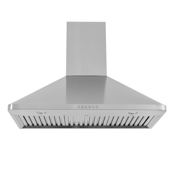 Proline PLJW 129 RK600 ductless stainless steel range hood, 600 CFM, vent & controls. ProlineRangeHoods.com.