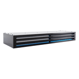 ProlineRangeHoods.com: 30″ Recirculating Kit | PLJW 185, black stainless, rectangular vented front, blue light.