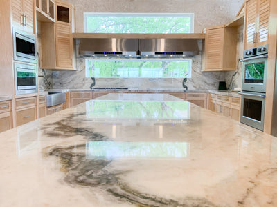 Customer kitchen with the Proline PLJW 101 - Ducted Under-Cabinet Range Hood, 1000/2000 CFM | Stainless Steel Finish