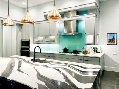 Customer kitchen with the Proline PLFW 750 - Ducted Wall-Mounted Range Hood, 900/1100 CFM | Stainless Steel Finish