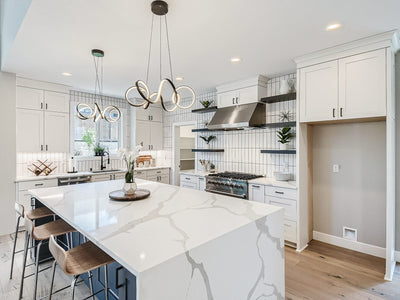 Customer kitchen with the Proline PLJW 108  - Under Cabinet Range Hood, 1000/2000 CFM | Convertible to Ductless, Premium Stainless Steel