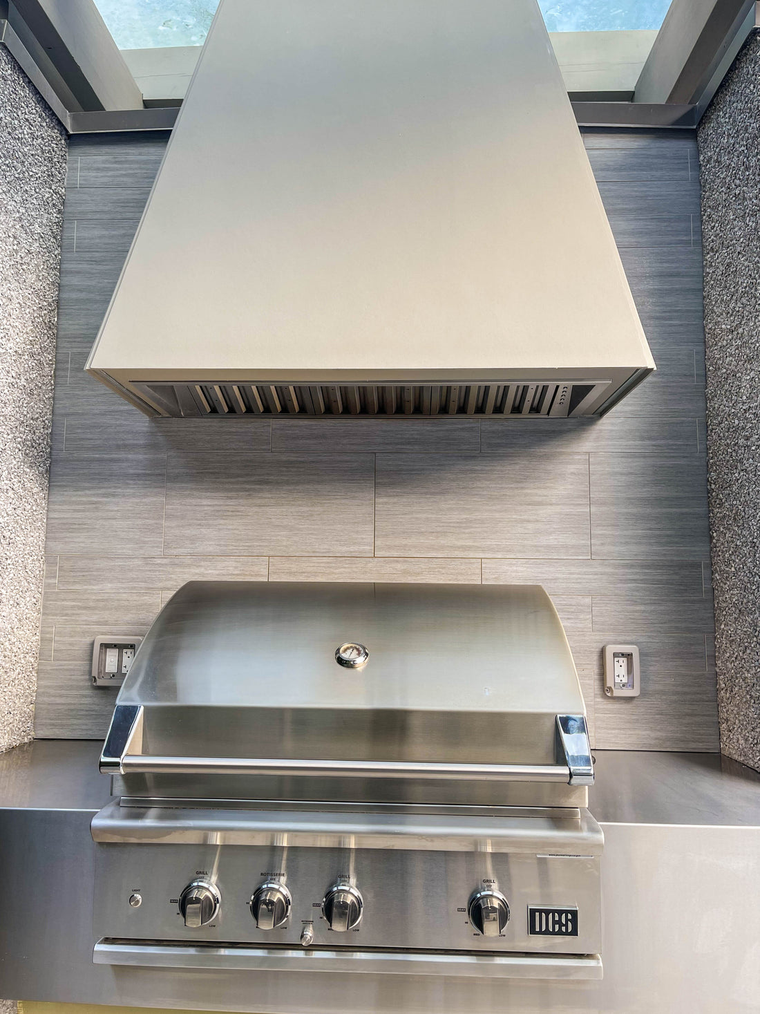 54-Inch Range Hood Inserts Proline Range Hoods 430 Stainless Steel in Customer Kitchen  (ProV28L.430 | ProV34L.430)