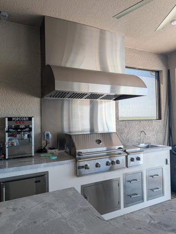Under-Cabinet Range hood, Ducted, 2000 CFM, Thick 304 Stainless Steel | PLGW BBQ Pro UC