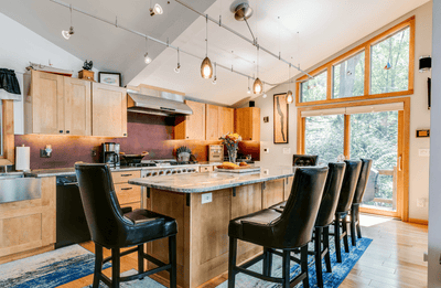 Customer kitchen with the Proline PLJW 113 - Under Cabinet Vent Hood, 900 CFM | Convertible to Ductless, Stainless Steel with Modern Control Panel