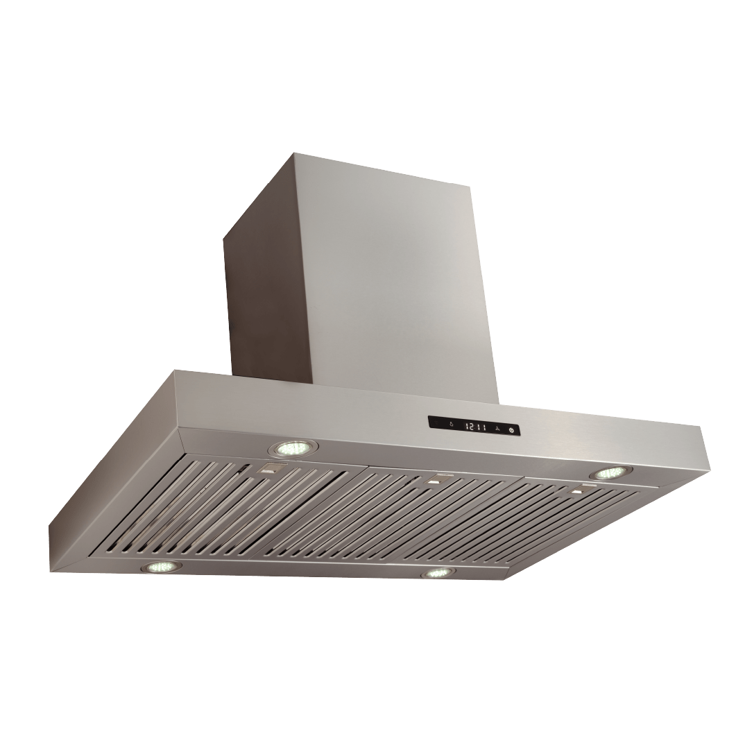 Modern Slim Island Range Hood, 550 CFM36-inch, Stainless Steel | Elite ...