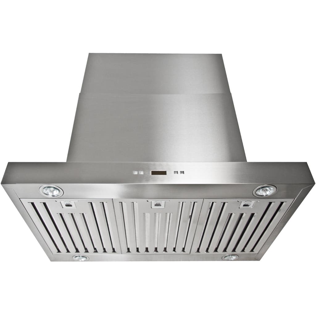 The Proline PLFI 750 Island Range Hood from ProlineRangeHoods.com offers a stainless finish, LED lights, and 1100 CFM power.