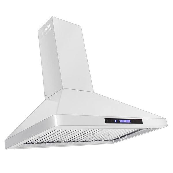 ProlineRangeHoods.com: The Proline PLFW 129E Wall Mounted Range Hood features a modern stainless design, 900 CFM, and LCD controls.