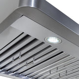 Discover the PLSW 115 Under-Cabinet Range Hood by ProlineRangeHoods.com—quiet, with a light & vent slats in steel.