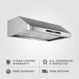 PLSW 115 Under - Cabinet Range Hood - 550/1200 CFM | Stainless Steel | Small and compact Design | Elite Dream Home - Proline Range HoodsHome & Garden > Kitchen & Dining > Kitchen Appliances > Range HoodsPLSW 115.30