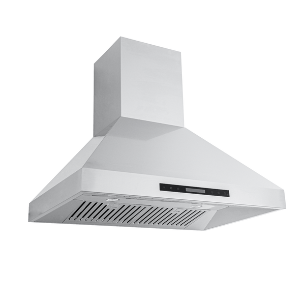 PLSW Pro Wall Mount Range Hood - 550/1200 CFM | Stainless Steel