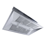 The PLSW ProS Wall Mount Range Hood by ProlineRangeHoods.com features stainless steel, 550/1200 CFM airflow & more.