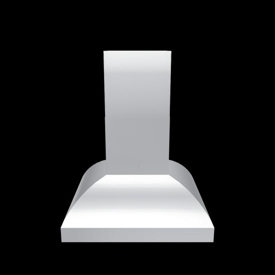 Front view of the sleek PLGI BBQ Pro Island Range hood in stainless steel finish