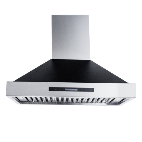 Proline King Air with Stainless Steel, White and Matte Black Finish - Dream Home Series - 550/1200 CFM, Wall-Mounted Range Hood