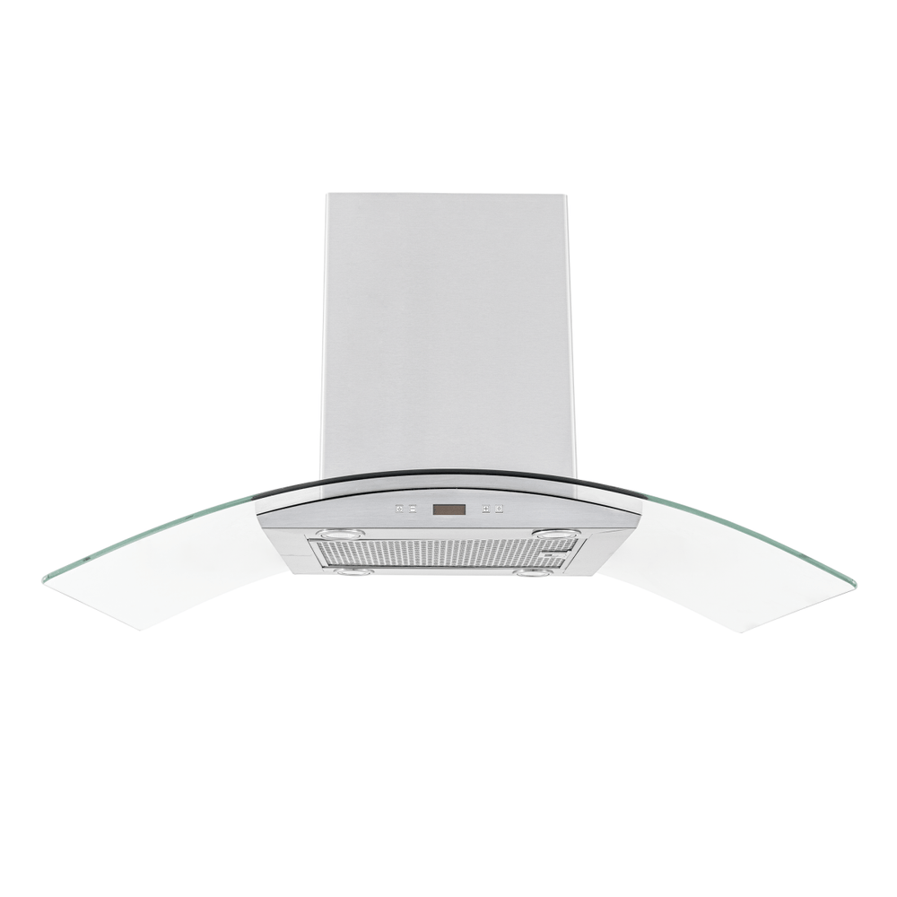 The Proline PLFI 544 Island Range Hood features stainless steel, 600 CFM airflow—see more at ProlineRangeHoods.com.