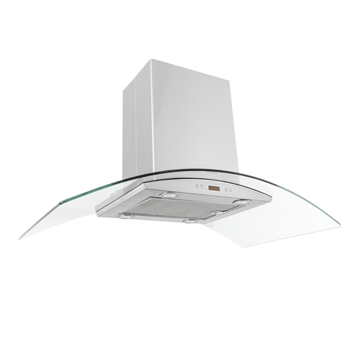Proline PLFI 544 - Ducted Island Range Hood, 600 CFM | Stainless Steel Finish