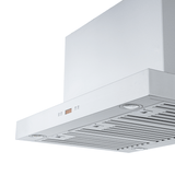 Proline PLFI 750 Island Range Hood with stainless steel, dual motor (1100 CFM), lights. ProlineRangeHoods.com.