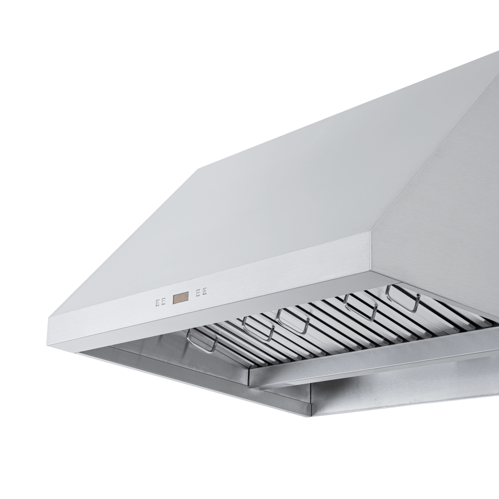 PLFW 832 under-cabinet range hood, stainless steel, 1000/2000 CFM, digital, ductless; ProlineRangeHoods.com.