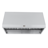 Proline PLFW 832 Range Hood, 1000/2000 CFM, stainless steel, ductless-option—front view. ProlineRangeHoods.com.