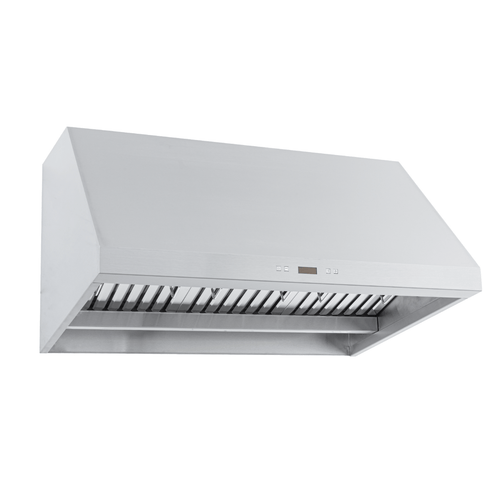 Proline PLFW 832 Under-Cabinet Range Hood, stainless steel, 1000/2000 CFM, ProlineRangeHoods.com, on white background.