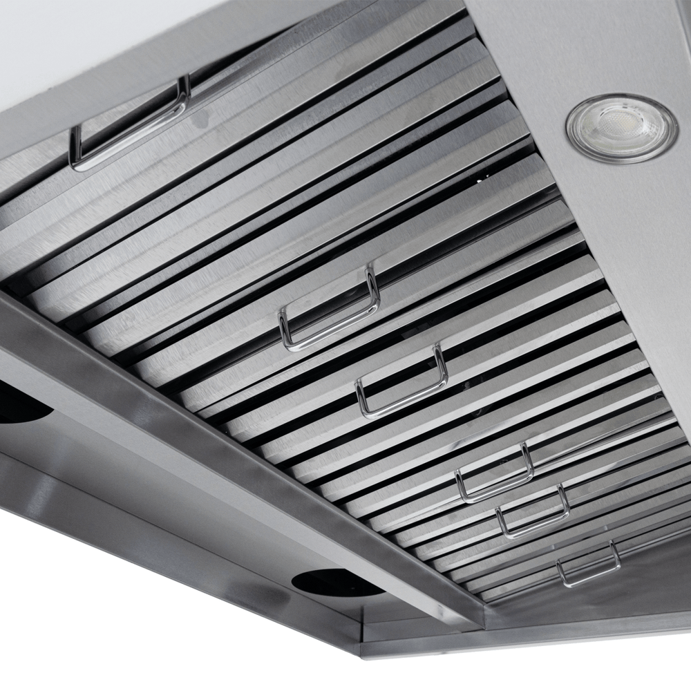 Proline PLJW 101 stainless steel under-cabinet range hood, 1000/2000 CFM, ProlineRangeHoods.com.
