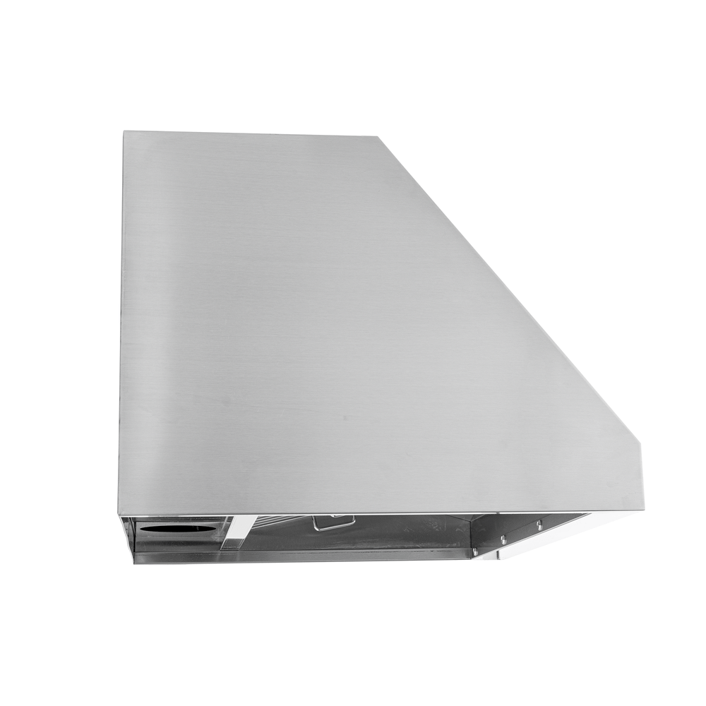 Proline PLJW 102 under-cabinet range hood, stainless steel, modern, 1000 CFM, on white. ProlineRangeHoods.com.