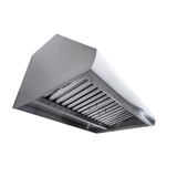 Proline PLJW 109 wall-mounted range hood in stainless steel, 1000/2000 CFM, outdoor rated; ProlineRangeHoods.com.
