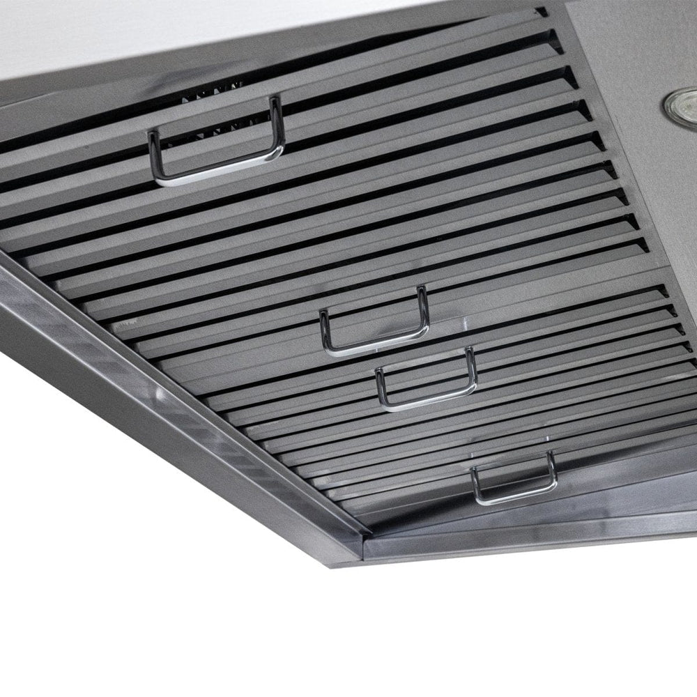 Proline PLJW 121 under-cabinet range hood: stainless steel, 900 CFM, ductless option. ProlineRangeHoods.com.