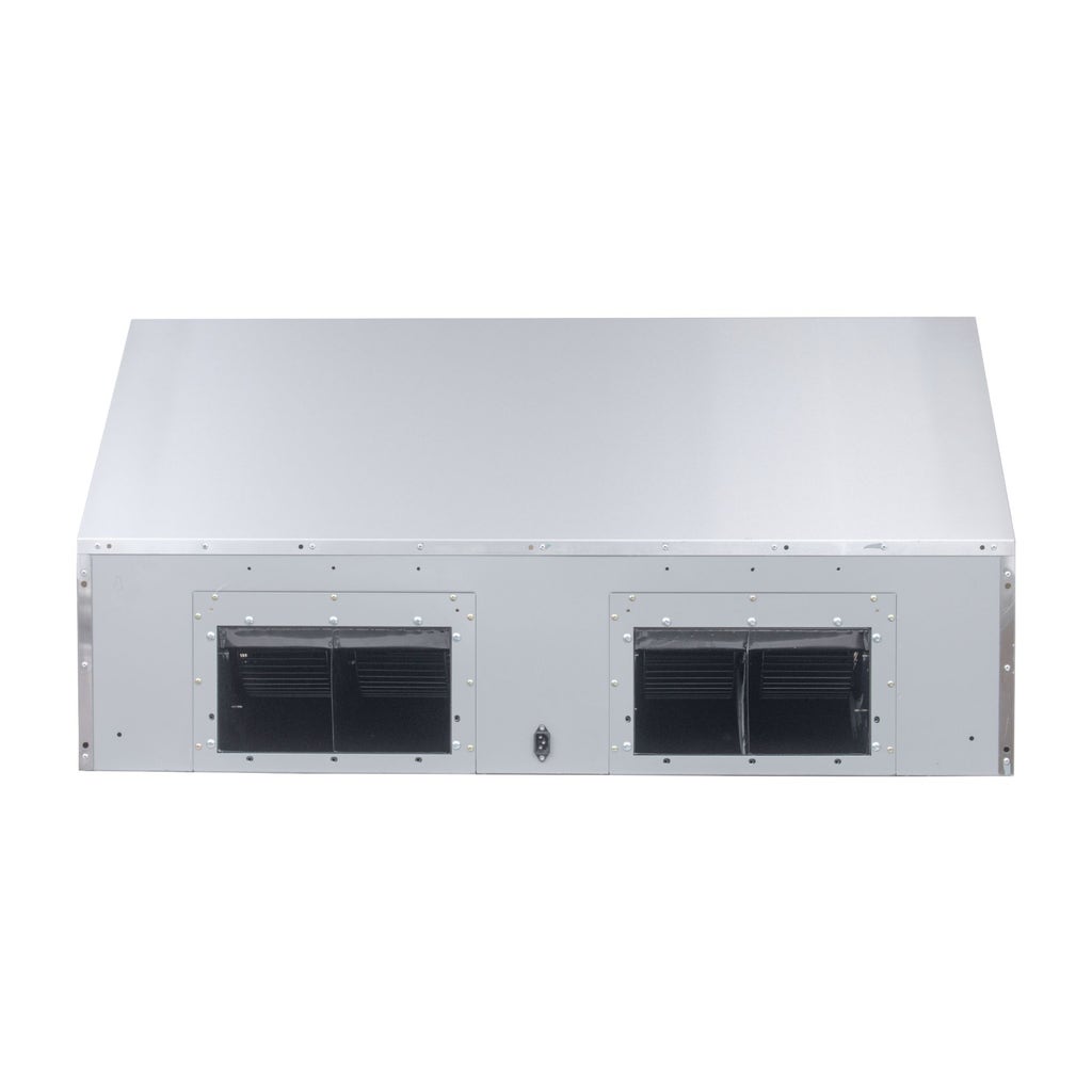 Introducing the Proline PLJW 105 from ProlineRangeHoods.com: a 42-48 inch stainless steel under-cabinet range hood with dual front air vents.