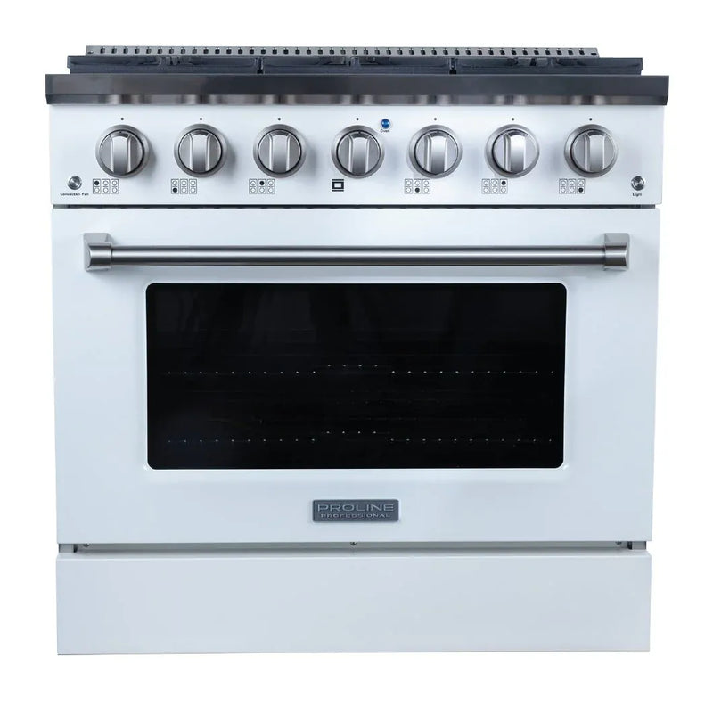 Proline PLSR 36" Gas Range - Glossy White - View 1