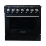 Proline PLSR 36" Gas Range - Matte Black - View 1