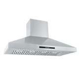 The Proline Range Hoods ProSW stainless steel wall range hood with LED lights, 1800 CFM blower, on ProlineRangeHoods.com.