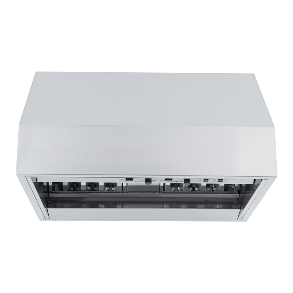 Proline ProVW Ducted Under-Cabinet Range Hood has a sleek stainless finish, variable CFM, from ProlineRangeHoods.com.
