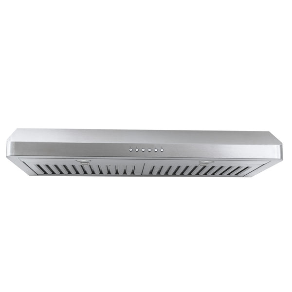 Proline PLJW 185 Slim Under-Cabinet Range Hood, 600 CFM, stainless steel, ductless, at ProlineRangeHoods.com.