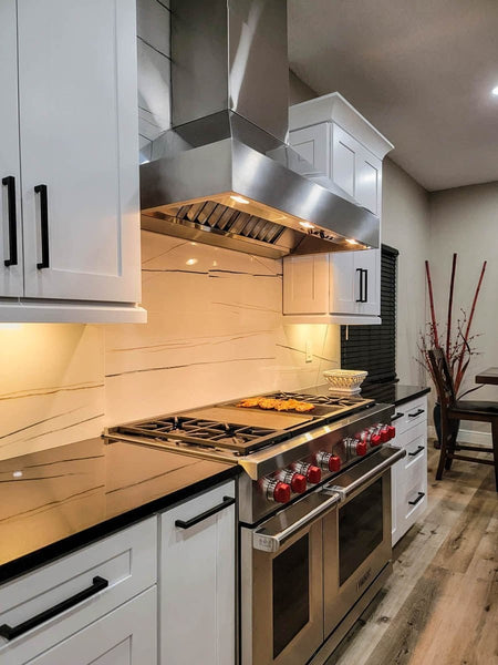 Wall Mounted Range Hood, Ducted, Variable CFM, Stainless Steel Finish, Outdoor Rated Finish option | Proline ProVWC secondary image