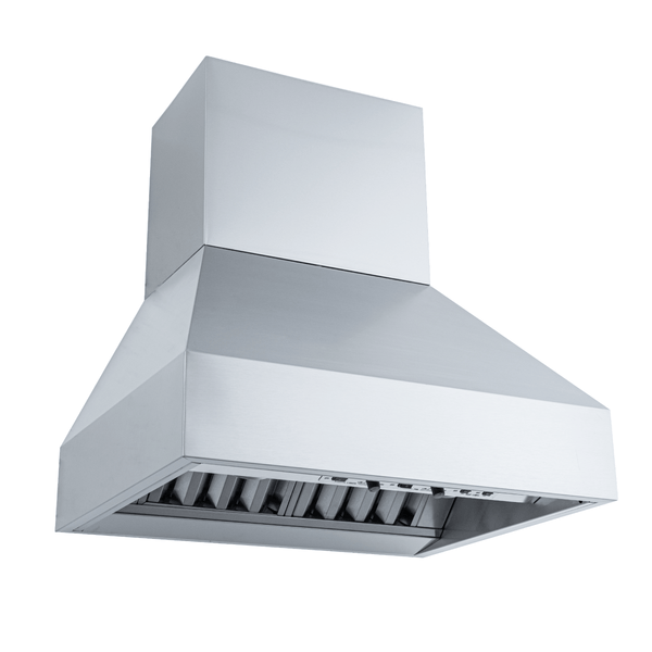 Wall Mounted Range Hood, Ducted, Variable CFM, Stainless Steel Finish,